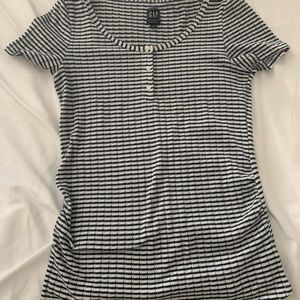 Gap maternity pointelle shirt navy/white stripes s